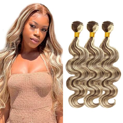 Amazon Blonde Human Hair Bundles Highlight Human Hair Bundles P4 613 Body Wave Human Hair