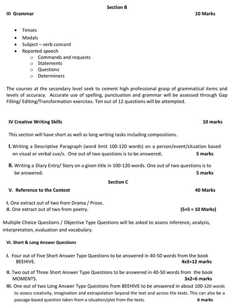 Cbse Class 9 English Syllabus 2022 23 Term 1 And 2