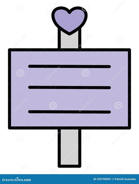 Love on a billboard, icon stock vector. Illustration of icon - 259790091