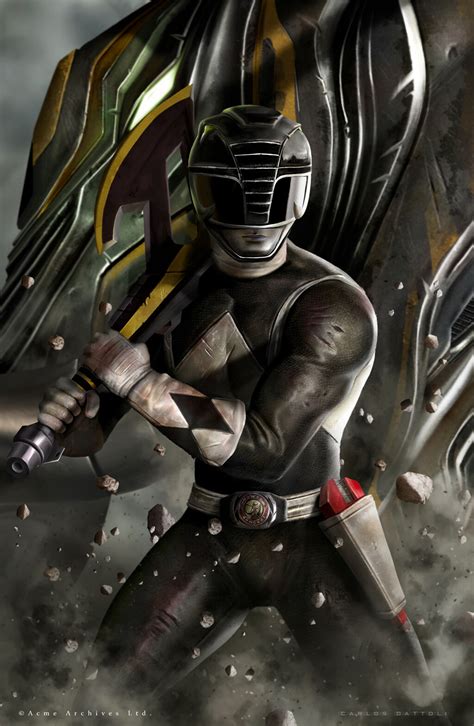 Black Ranger Artwork By Carlos Dattoli Powerrangers