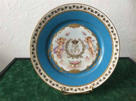 Proantic Assiette Porcelaine De Sèvres Château Des Tuileries