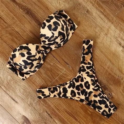 Leopard Print Bikini Set Leopard Style