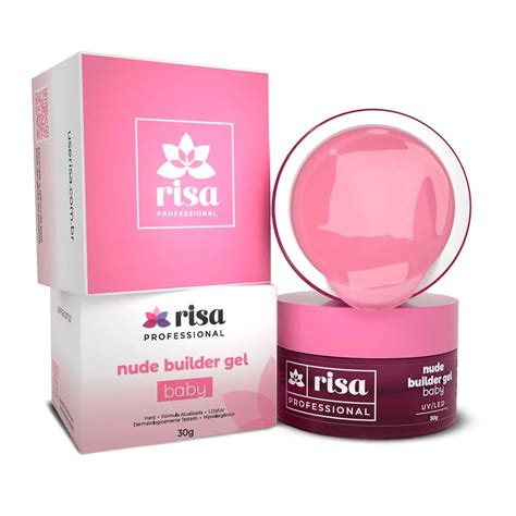 Gel Builder Hard Baby Nude Risa 30g Shopee Brasil