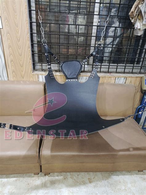 Thick Leather Swing Sling Leather Bondage Hanging Sling For Sex Thick Leather Gay Sex Sling Bdsm