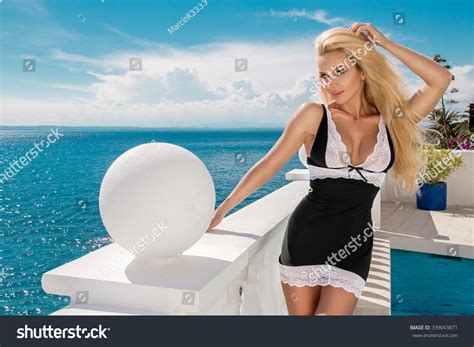 Sexy Blonde Model Erotic Lingerie On Stock Photo 339043871 Shutterstock