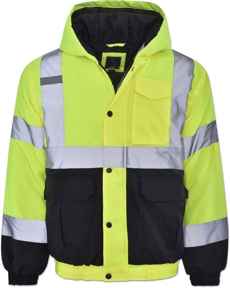 Arctic Quest Mens High Visibility Full Zip Heavywight Hooded Winter