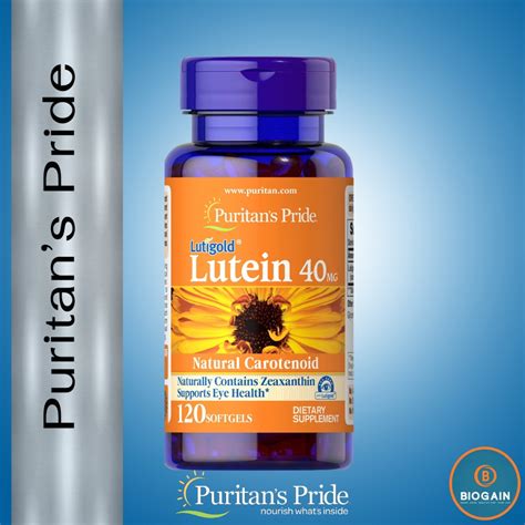 Puritan S Pride Lutein Mg With Zeaxanthin Mcg Softgels