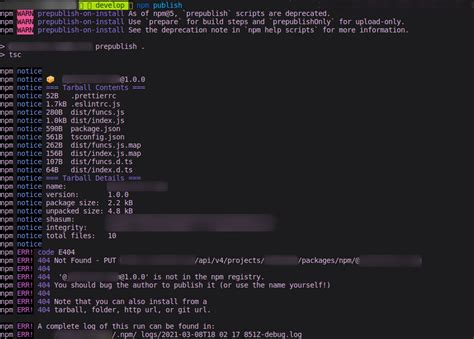 Erreur d'installation de package dans un projet enfant (Node.js, npm, GitLab)