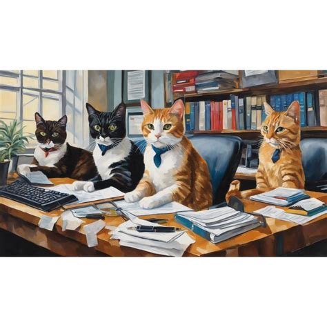 Cats In The Office