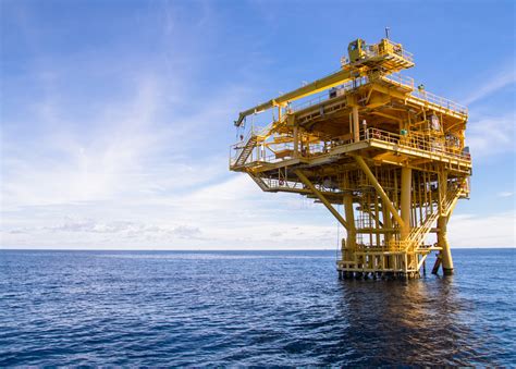 premium photo offshore production platform   sea  oil  gas