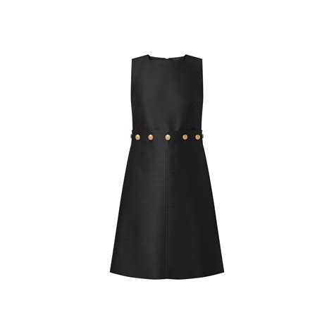 Button Waist Mikado Dress Women Ready To Wear Louis Vuitton