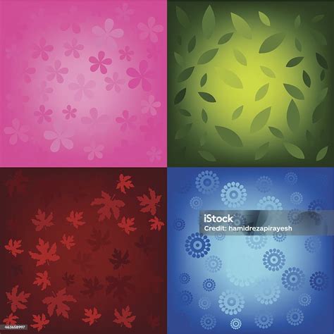 vector  seasons background stock illustration  image