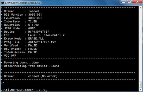 MSP Flasher MSP430 Does Not Work After Installation MSP Low