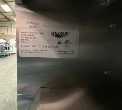 VOLLRATH HOT FOOD TABLE W WELLS CUTTING BOARD V Vision Equipment