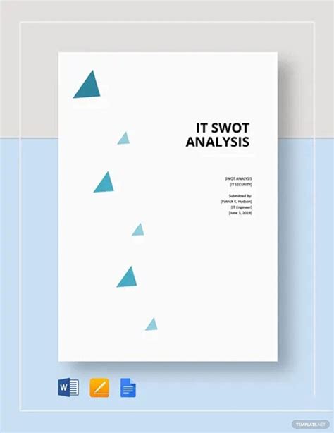 editable swot analysis templates  word