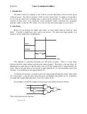 Carry Lookahead Adders Pdf Carry Lookahead Adders Ece