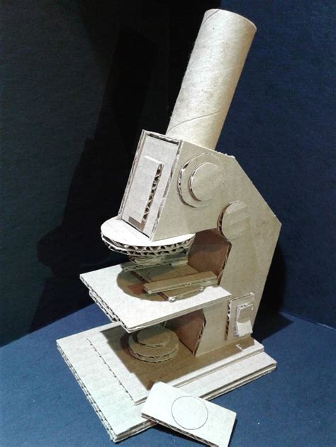 Cardboard Papercraft Microscope Maquetas De Celulas Maqueta De