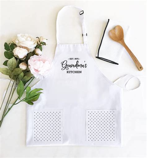 Personalized Apron For Womens Aprons Personalized Custom Etsy