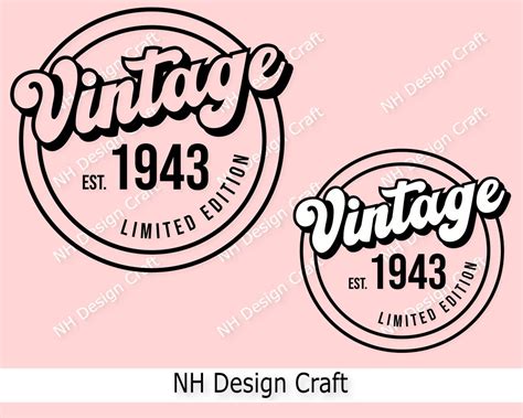 80th Birthday Svg 80 Years Ago Back In 1943 80 Years Old Hello 80 Svg Vintage 1943 Svg It S