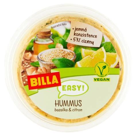 Hummus S Bazalkou A Citronem Easy Billa Levn Kupi Cz