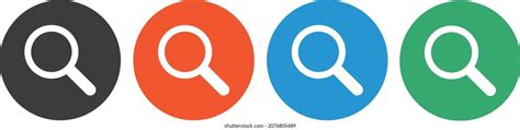 Colorful Search Icon Set Vector Stock Vector Royalty Free 2076805489