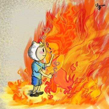 Finn Falls in Fire Love by AlissonDZ on Newgrounds