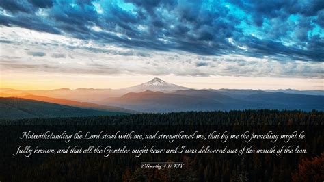 2 Timothy 4 17 KJV Desktop Wallpaper Notwithstanding The Lord Stood