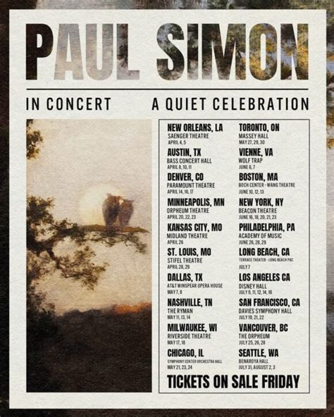 Paul Simon Announces 2025 North American Tour