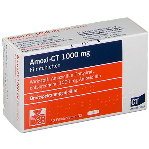 Amoxi Ct Mg Filmtabletten St Mit Dem E Rezept Kaufen Shop