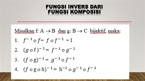 Rumus Fungsi Komposisi Dan Invers Ujian