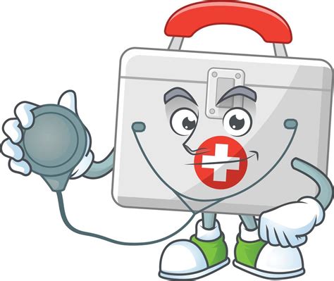 First Aid Kit Cartoon Character Vector Art At Vecteezy