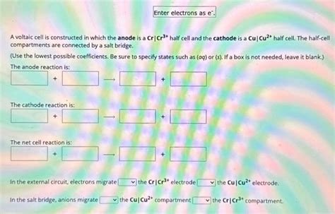 Solved A Voltaic Cell Is Constructed In Which The Anode Is A Chegg