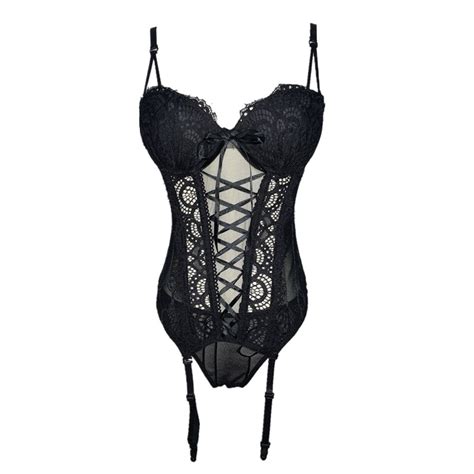 Luxury Sexy Lingerie Large Size Lace Transparent Lace Garters Bodysuit Body Slimming Corset