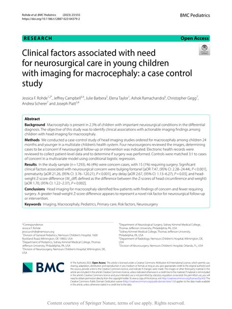 Pdf Clinical Factors Associated With Need For Neurosurgical Care In