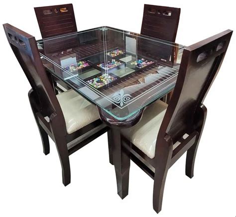 4 Seater Glass Top Wooden Dining Table Set At Rs 28000set In Pune Id 2850309667412