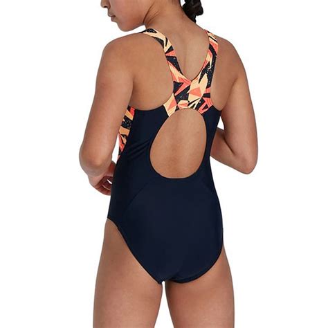 Speedo Hyper Boom Splice Muscleback Swimsuit Girls Plutosport