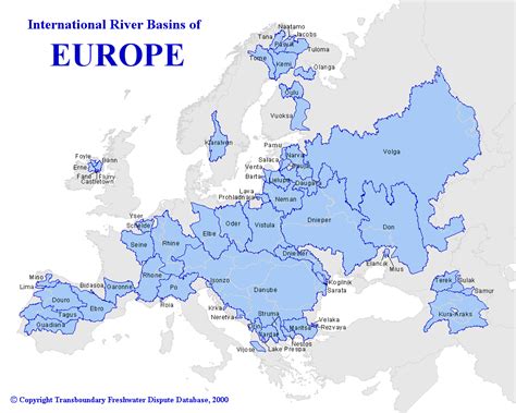 European Rivers Map Labeled : List of rivers of Europe – KDUH