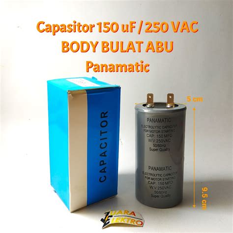 Jual Capasitor Uf Vac Body Bulat Abu Abu Panamatic