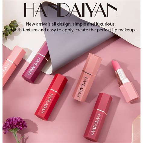 Handaiyan Colors Beauty Lipstick Makeup Matte Waterproof Long Lasting