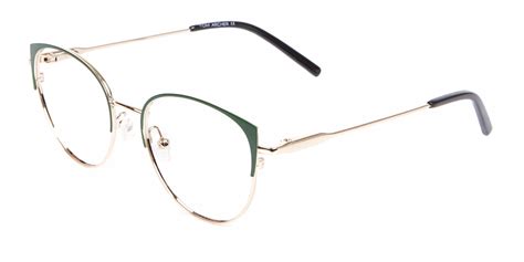 Vintage Inspired Metal Round Glasses Green Diana 2