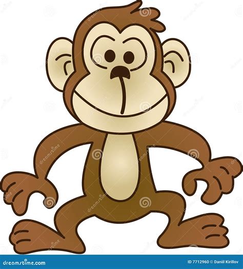 Funny Monkey - Vector Illustration Stock Vector - Illustration of abstract, vector: 7712960