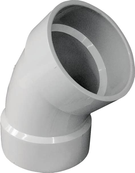 Genova 70640 DWV Sanitary Pipe Elbow 45 Deg 4 In Hub SCH 40 PVC