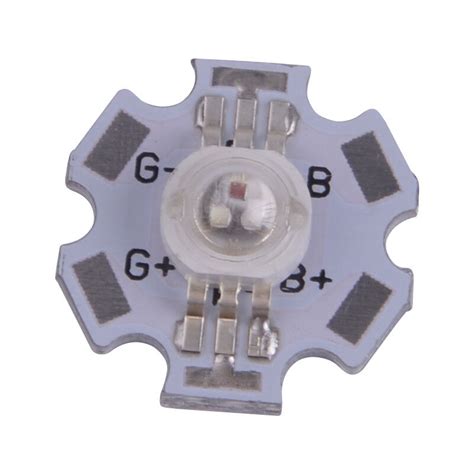 10pcs 3w Rgb Color High Power Led Chip Light Lamp 6 Pin With Base Ebay