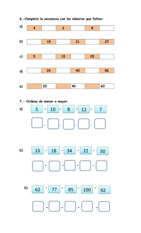 Prueba Psicopedag Gica Informal De Matem Ticas To B Sico Profe Social