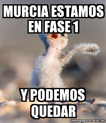 Meme Personalizado Murcia Estamos En Fase 1 Y Podemos Quedar 31602144