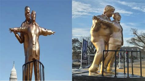 King Of The World: Titanic Pose Statue Of Trump and Epstein Goes Viral