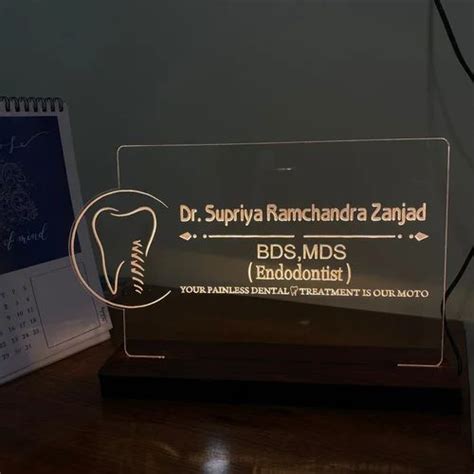 Customized Acrylic Name Stand At Rs 350 Name Plate In Dhulian Id