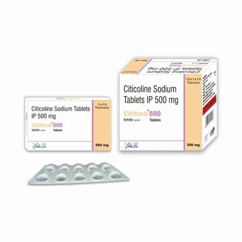 Citicoline Sodium 500 Mg Tablets at ₹ 450/stripe | Citicoline Sodium in ...