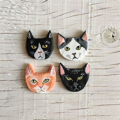 Custom Polymer Clay Cat Portrait Magnet Custom Magnet Cat Etsy Australia