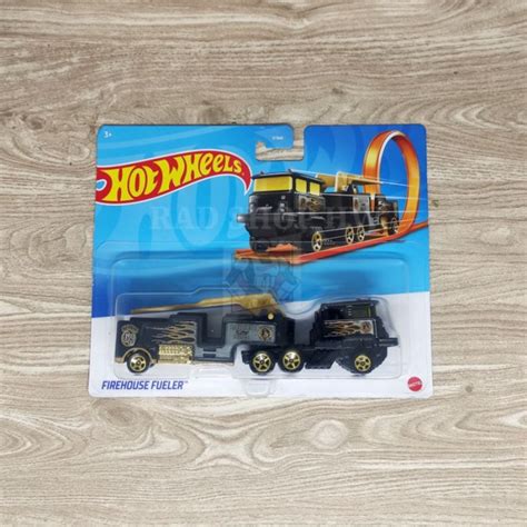 Jual Hot Wheels Firehouse Fueler Hitam Track Star Truck Trailer Series Kab Bandung Barat